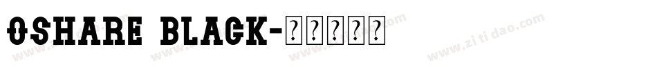 Oshare Black字体转换